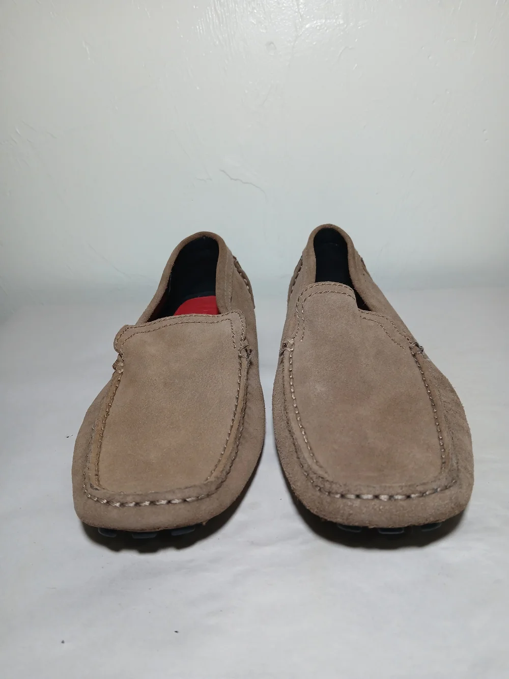 Bugatchi Tan Suede Slip-on Driving Loafers Sz. 8